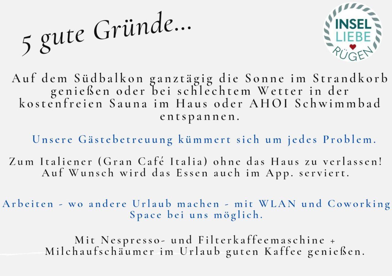 Das Appartement Inselliebe Ruegen Inkl Sauna Und 3H Taeglich Eintritt Ahoi Schwimmbad Sellin  Luaran gambar