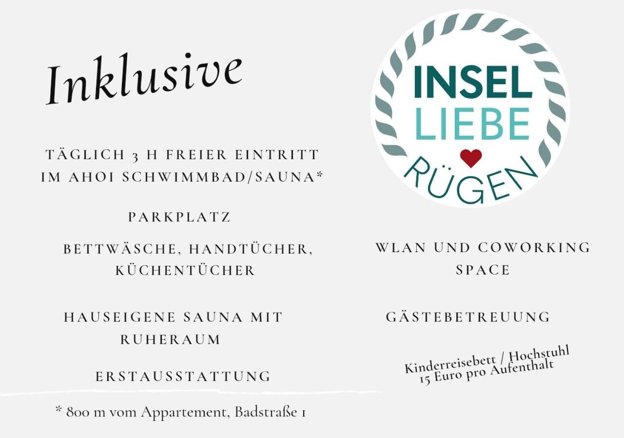 Das Appartement Inselliebe Ruegen Inkl Sauna Und 3H Taeglich Eintritt Ahoi Schwimmbad Sellin  Luaran gambar